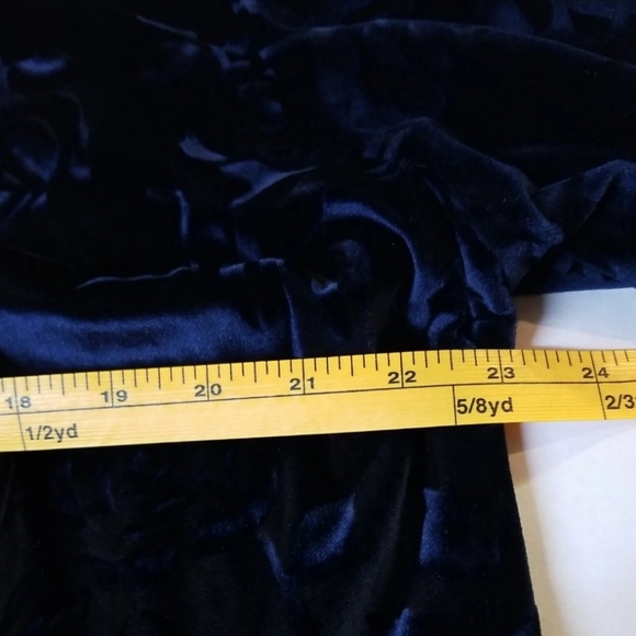 Jasmine Rose Robe Housecoat 1/2 Zip F Dark Blue, Long Cuffed Sleeve, Size M - Picture 12 of 12